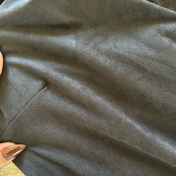 Hot Miami Styles Black Suede Feel Turtleneck Midi Dress Size Small - Picture 3 of 3